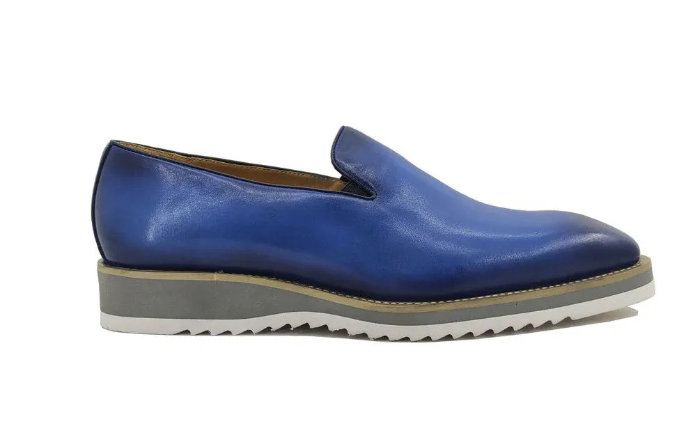 Calfskin Slip-On Venetian Loafer Ocean/Blue