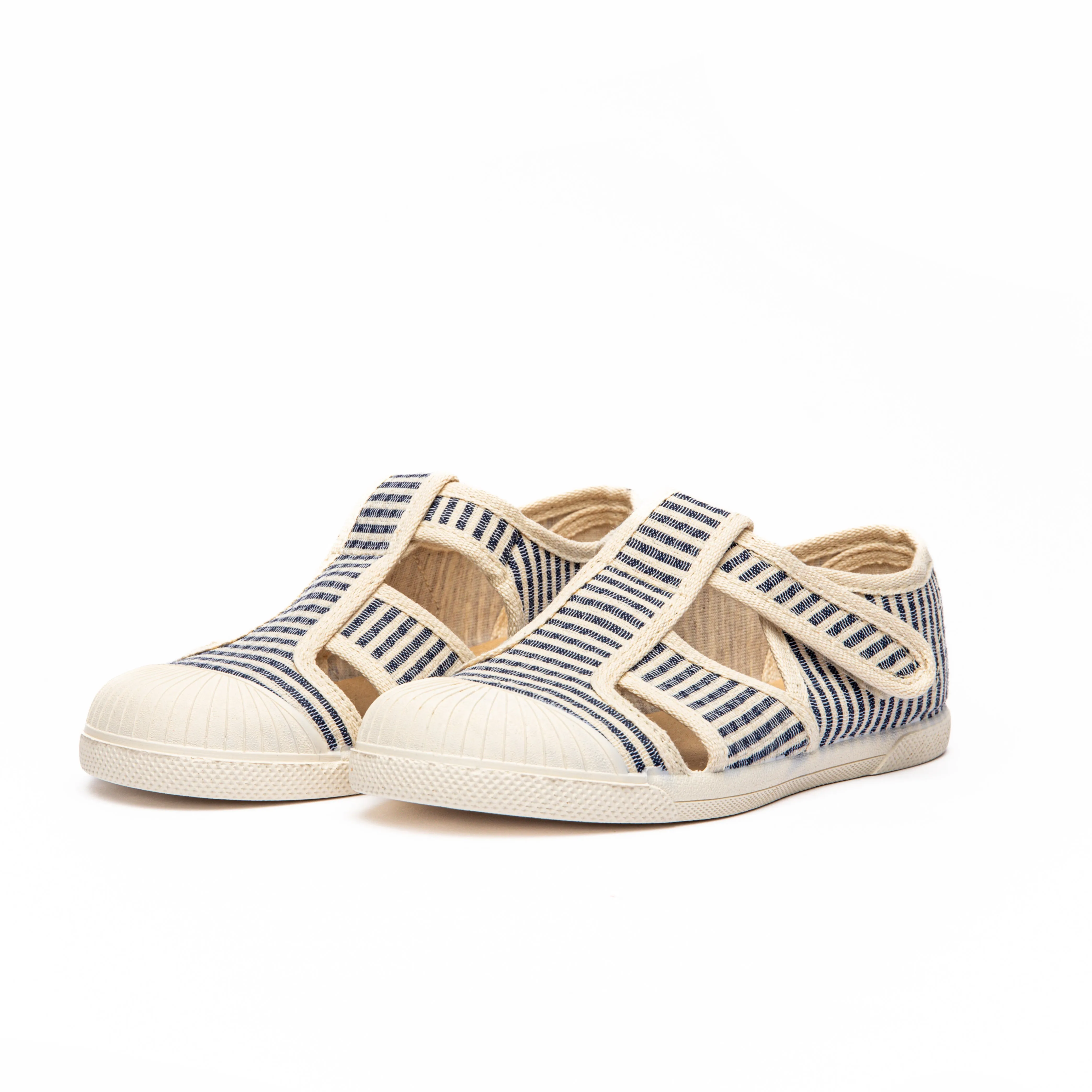 Canvas Captoe Sandal in Stripes