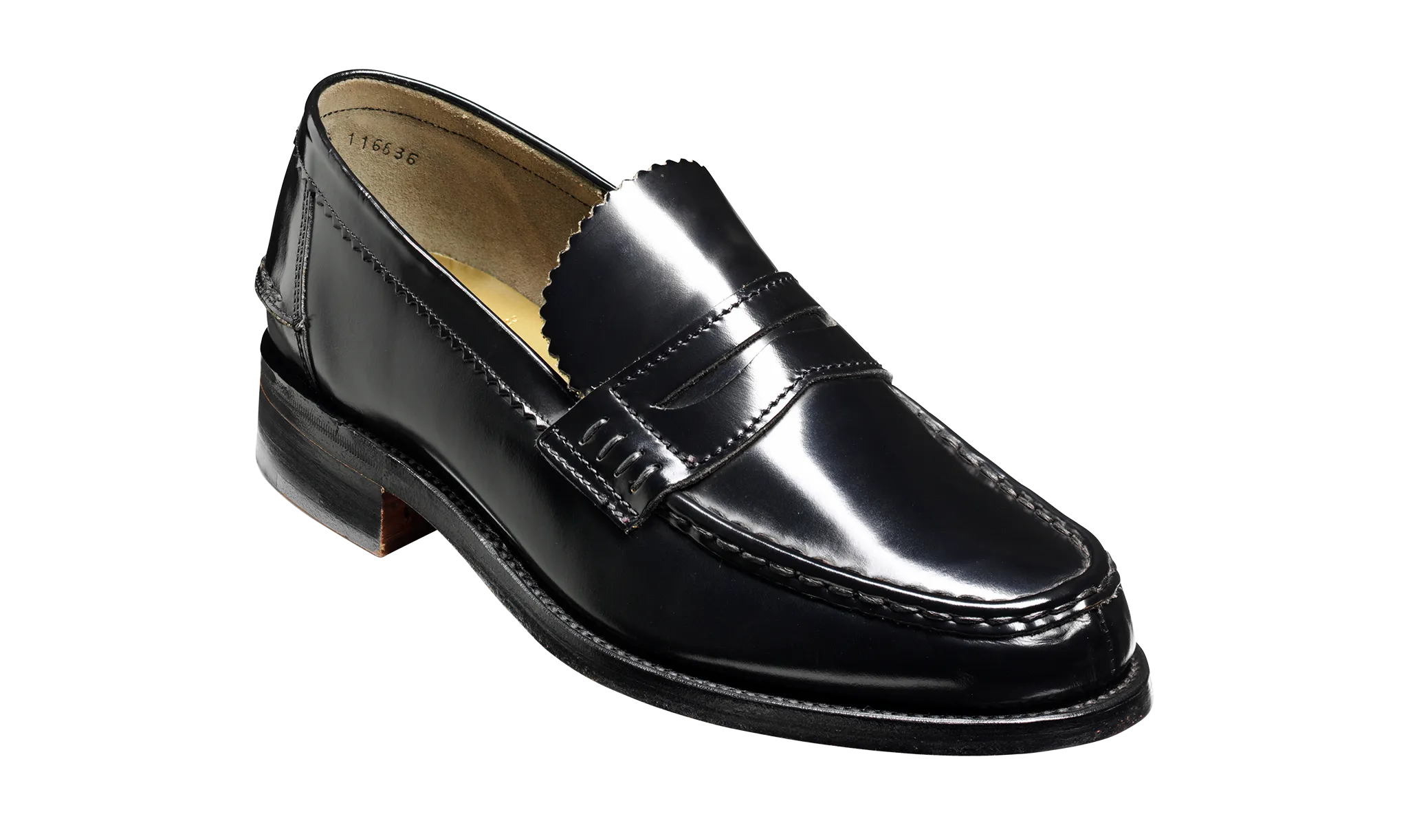 Caruso - Black Hi-Shine - Penny Loafer Shoe