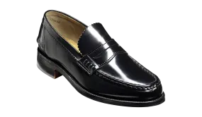 Caruso - Black Hi-Shine - Penny Loafer Shoe