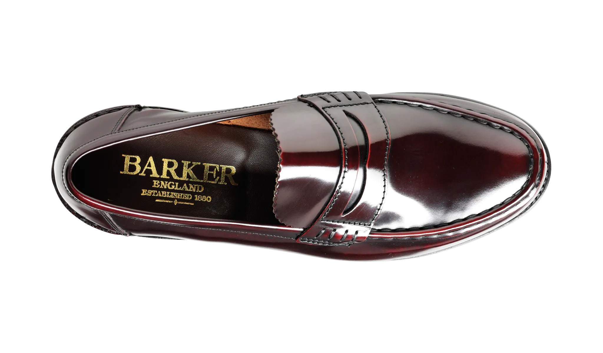 Caruso - Burgundy Hi-Shine - Penny Loafer Shoe