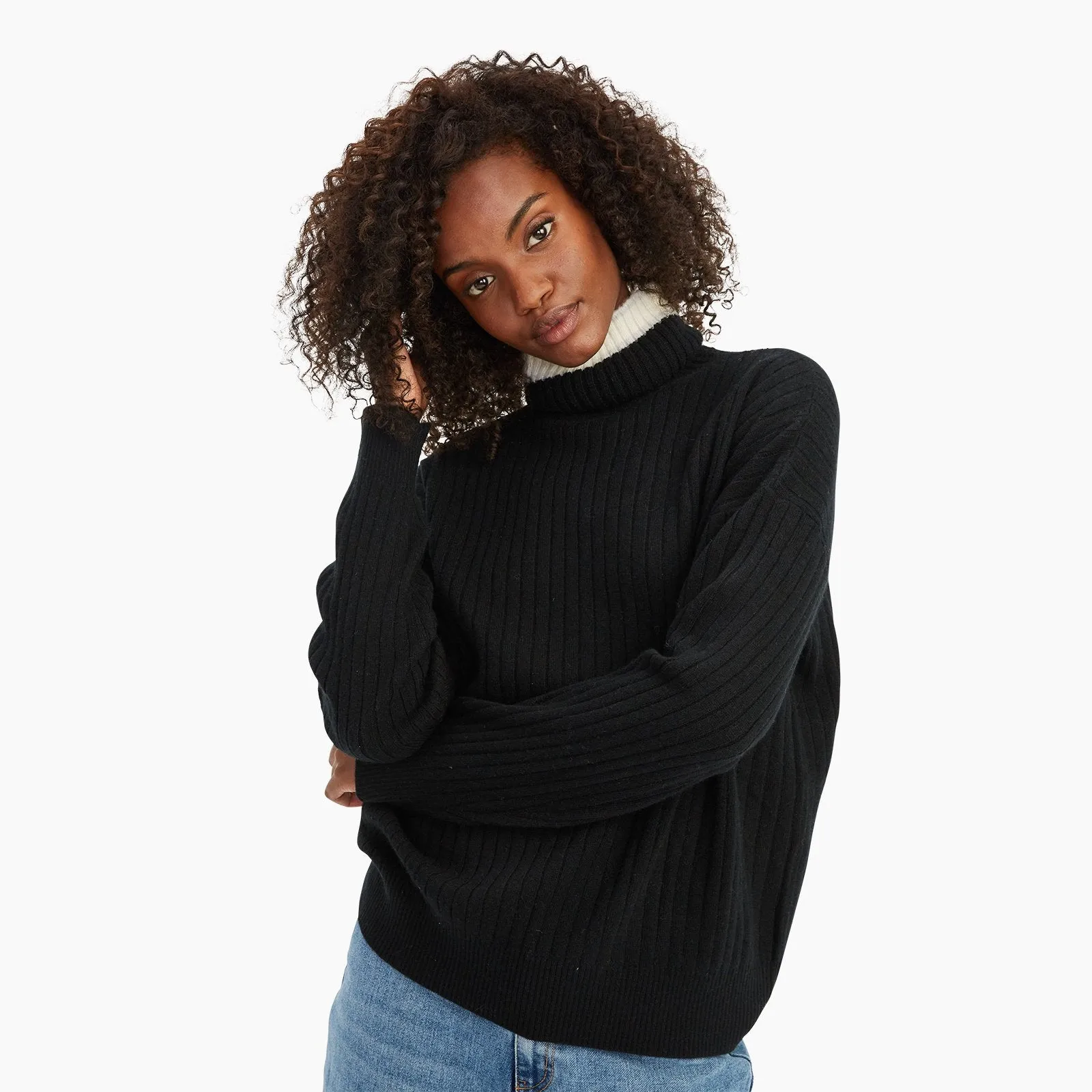 Cashmere Varsity Turtleneck