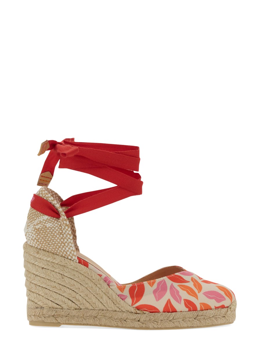 CASTANER    CLEAR COTTON ESPADRILLE WITH PRINT