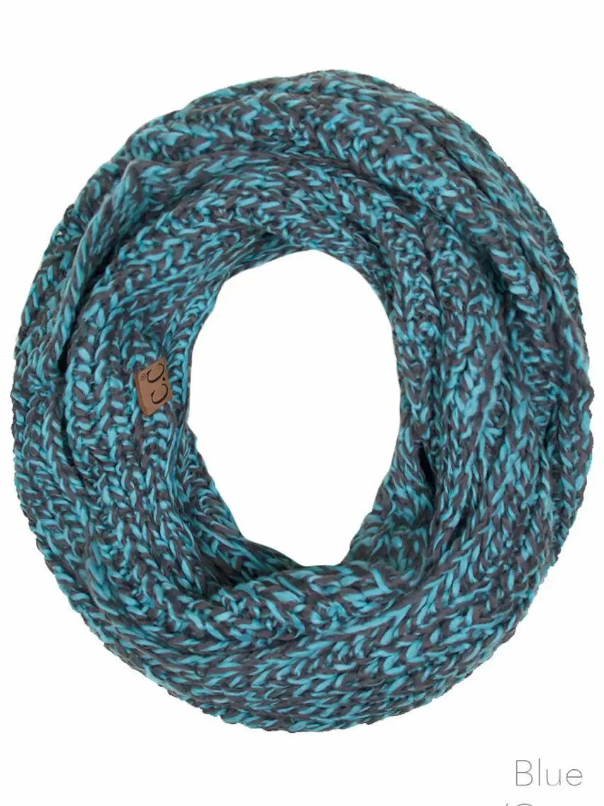 C.C Chunky Multi Color Infinity Scarf