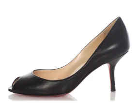 Christian Louboutin Black Materna Peep Toe Pumps