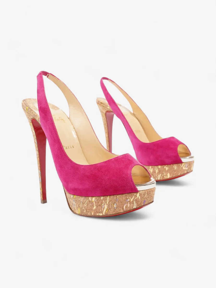 Christian Louboutin Lady Peep  140 Pink Suede EU 41 UK 8