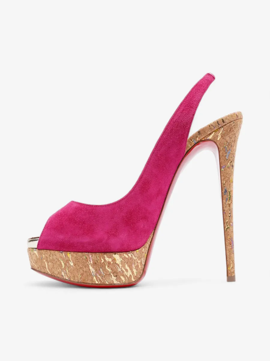 Christian Louboutin Lady Peep  140 Pink Suede EU 41 UK 8