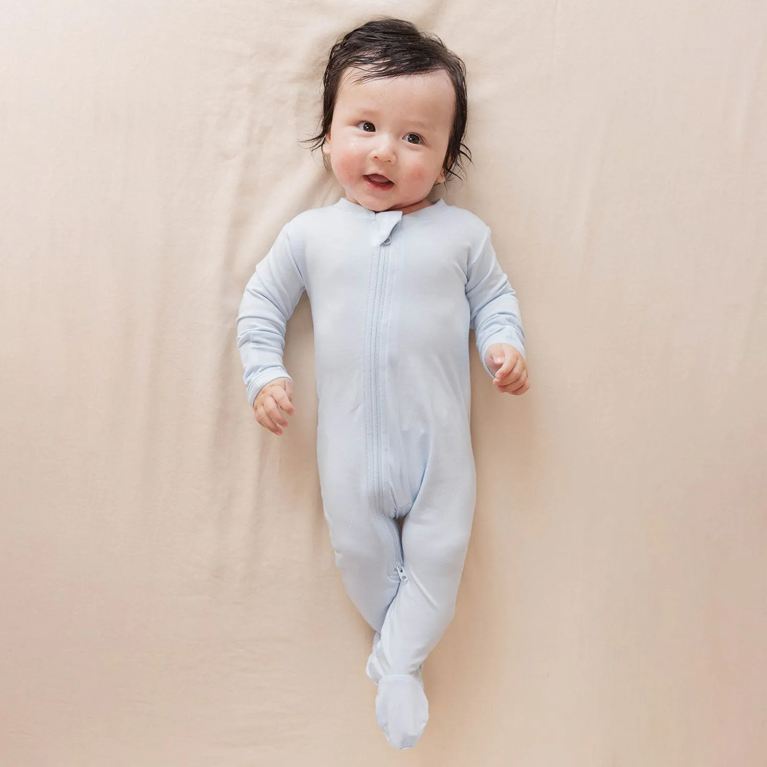 CloudBlend Footed Pajamas - Dove