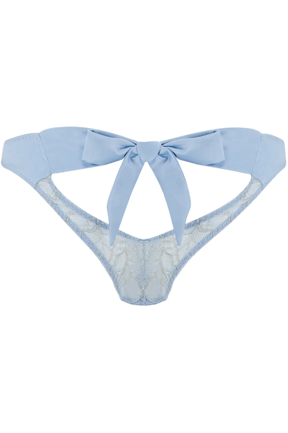 Coco De Mer - Ella Peep Back Knicker | Sky Blue