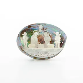 Colorful Abalone Shell Nativity Scene (Large)