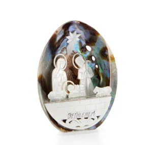 Colorful Abalone Shell Nativity Scene (Medium)