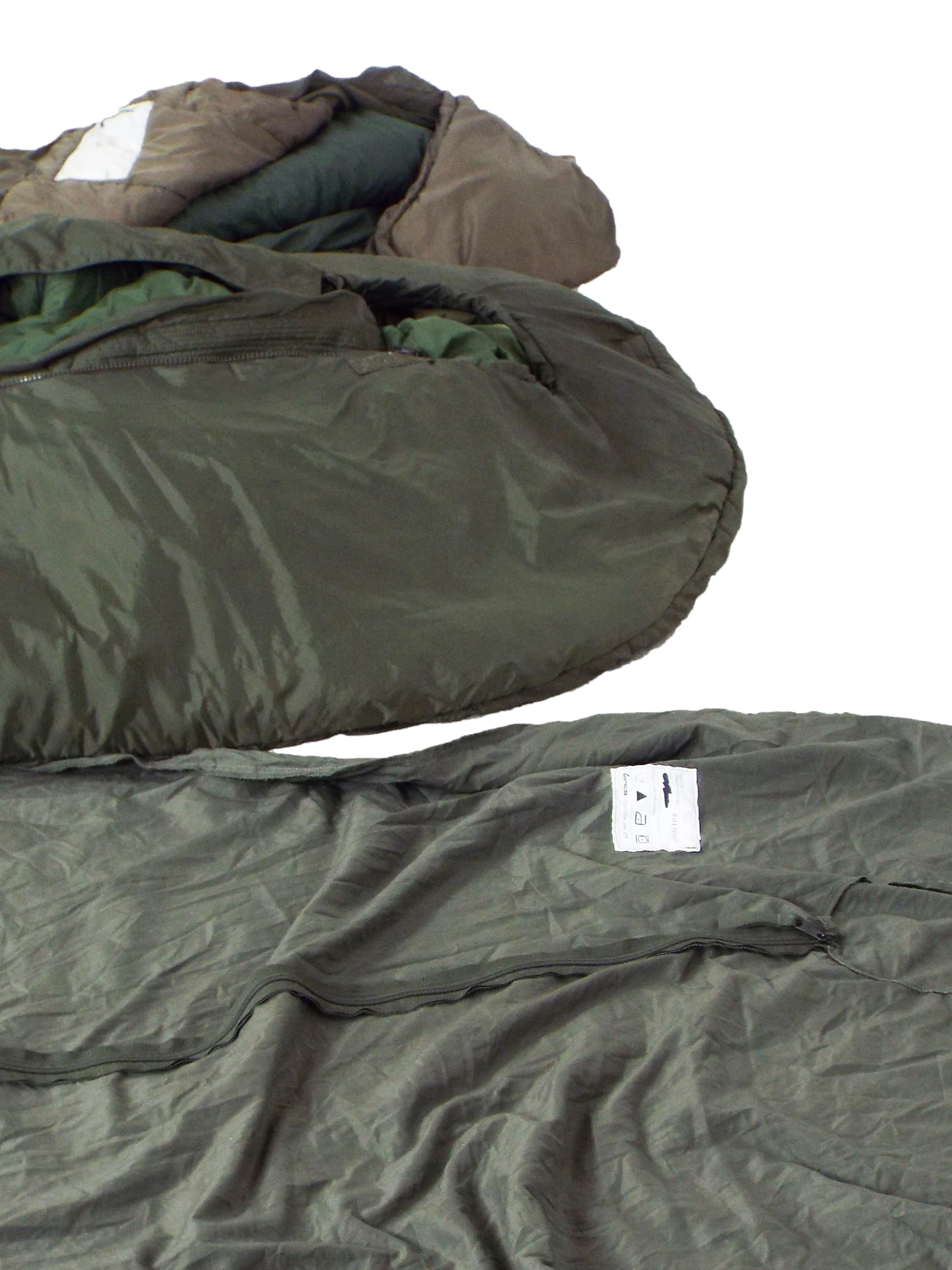 COMBO - Dutch NATO Military - Four Season/Arctic modular (light weight and medium weight sleeping bags system - and string carry