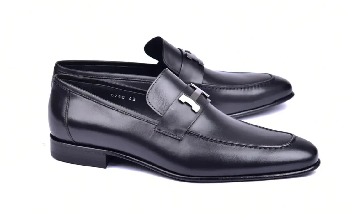 Corrente Burnished Calfskin Loafer Black