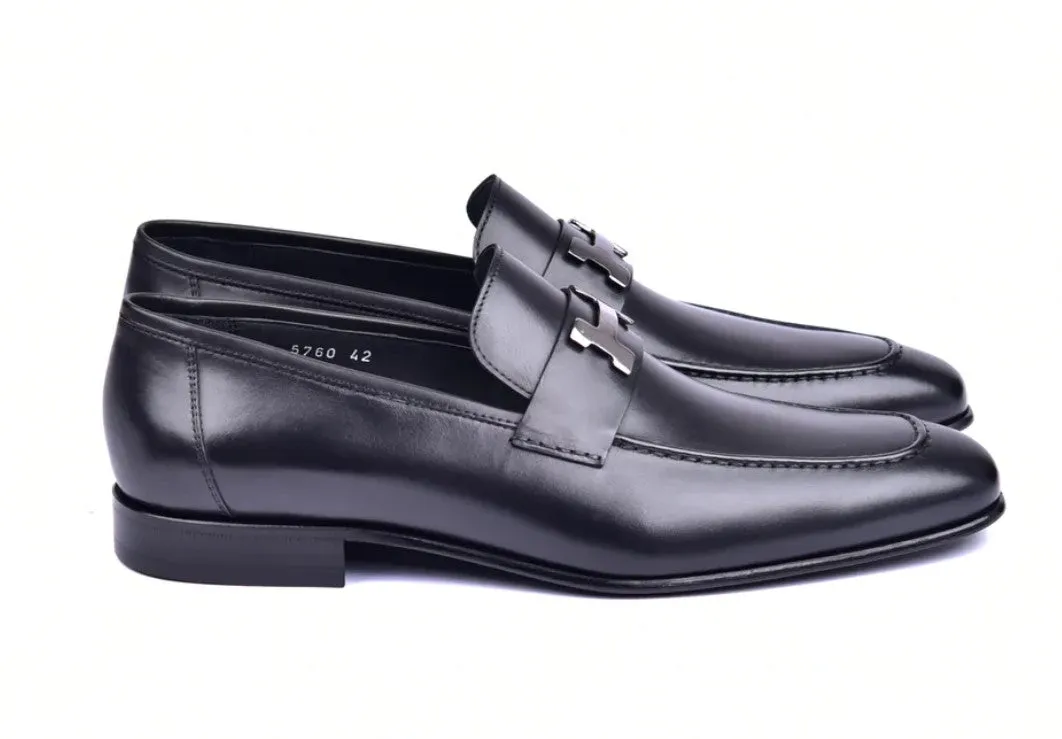 Corrente Burnished Calfskin Loafer Black