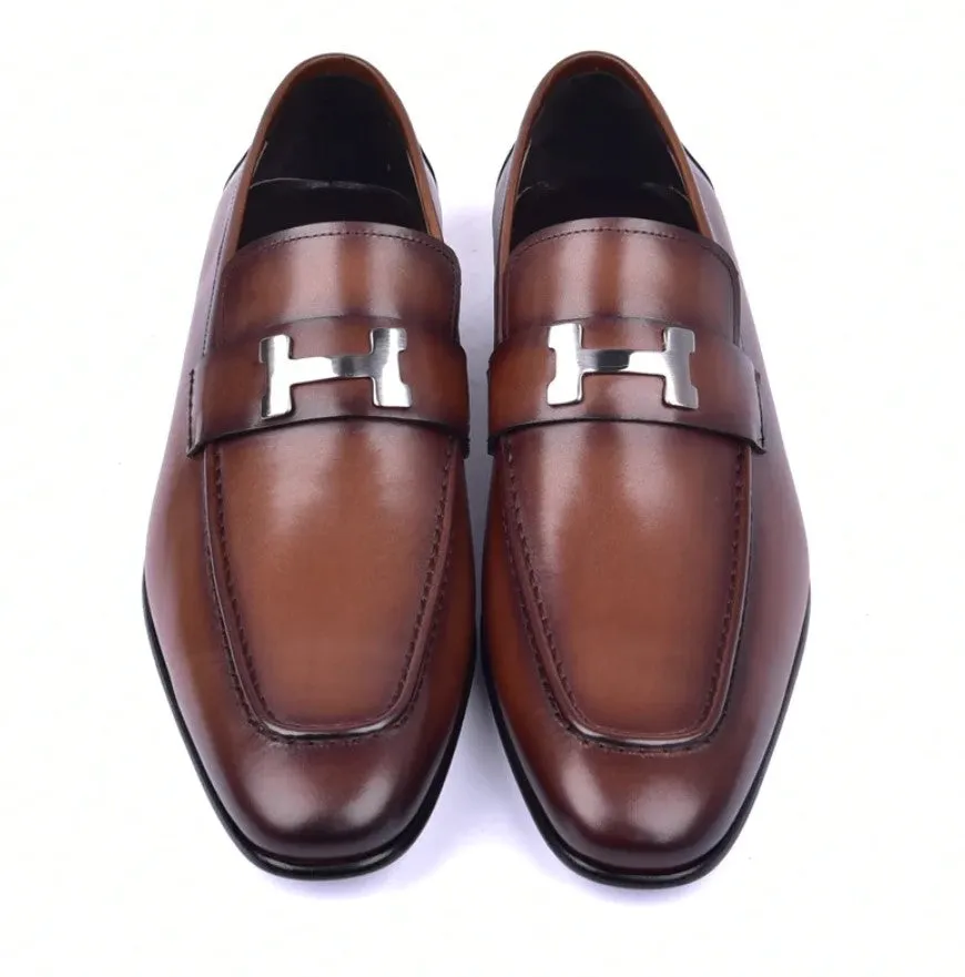 Corrente Burnished Calfskin Loafer Brown