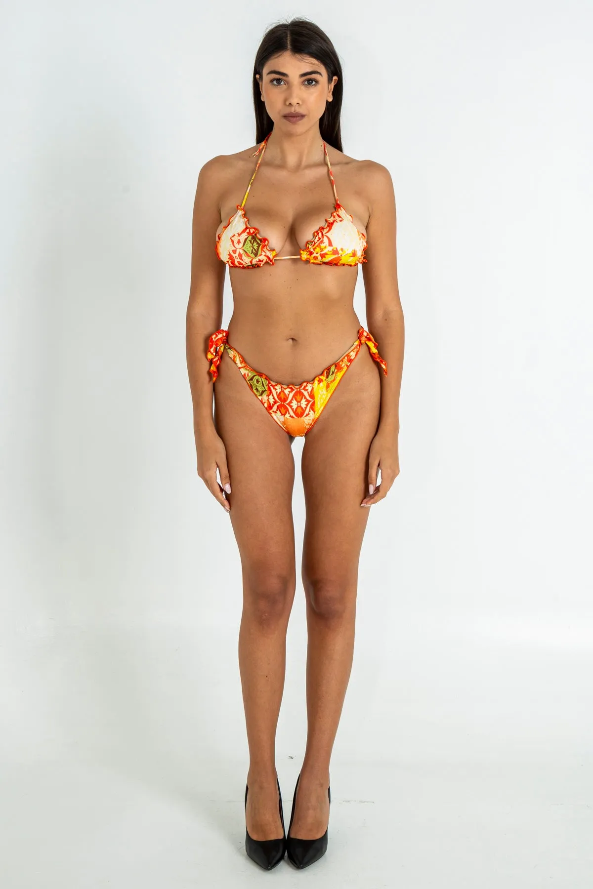 Costume bikini triangolo e slip nodi brasiliano