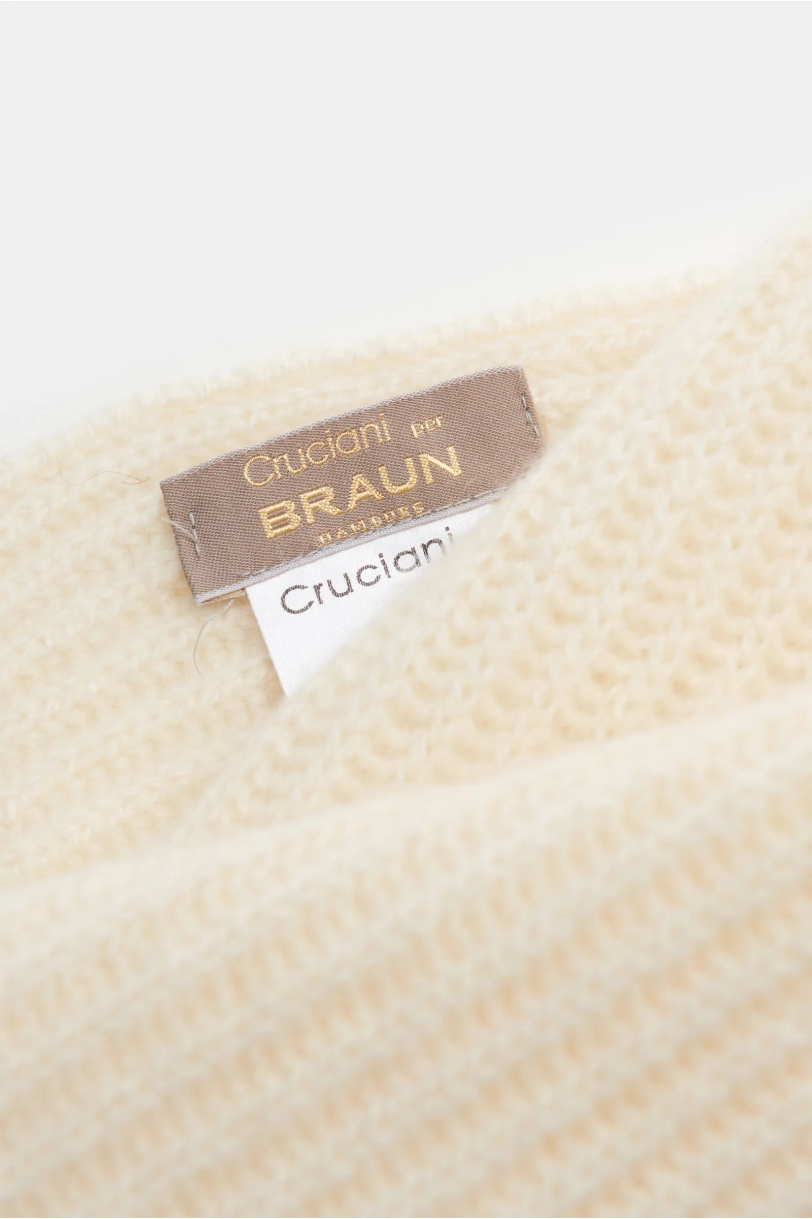 CRUCIANI cashmere scarf cream