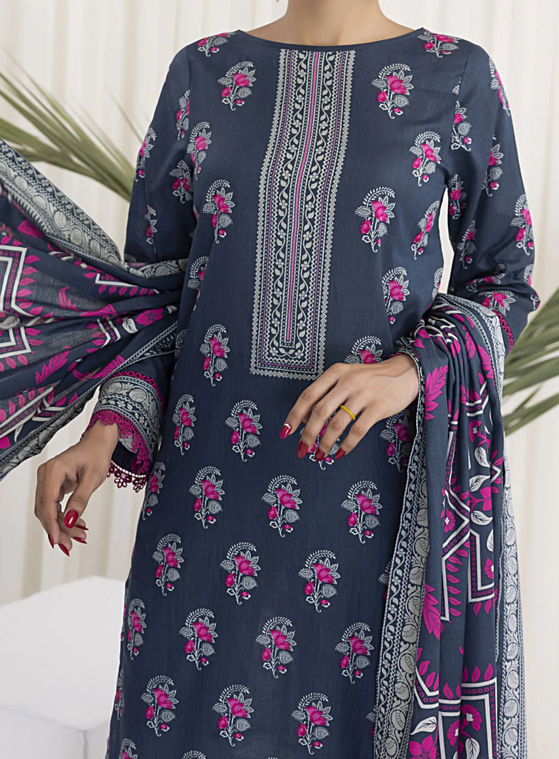 Daman By VS Textile Printed Lawn 3 Piece Unstitched Suit VSU24DPL D-2925A