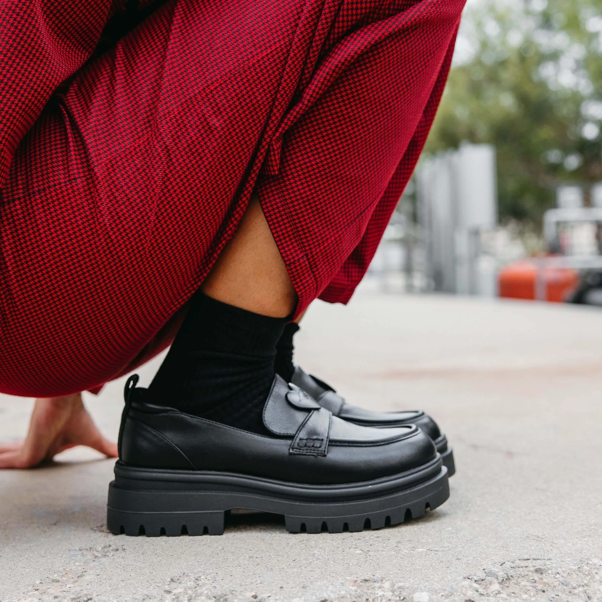 Dandy Black Platform Loafer