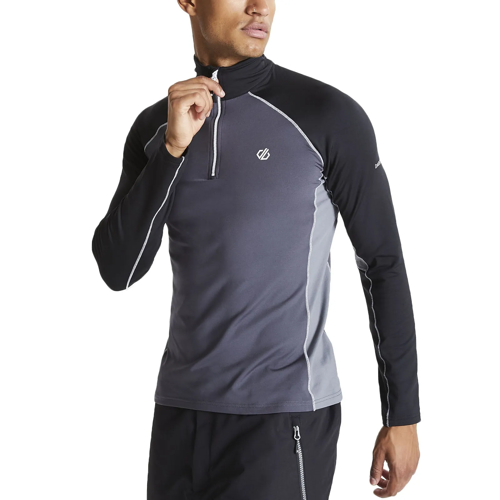 Dare 2b Mens Interfused II Half Zip Core Stretch Fleece - Ebony Grey