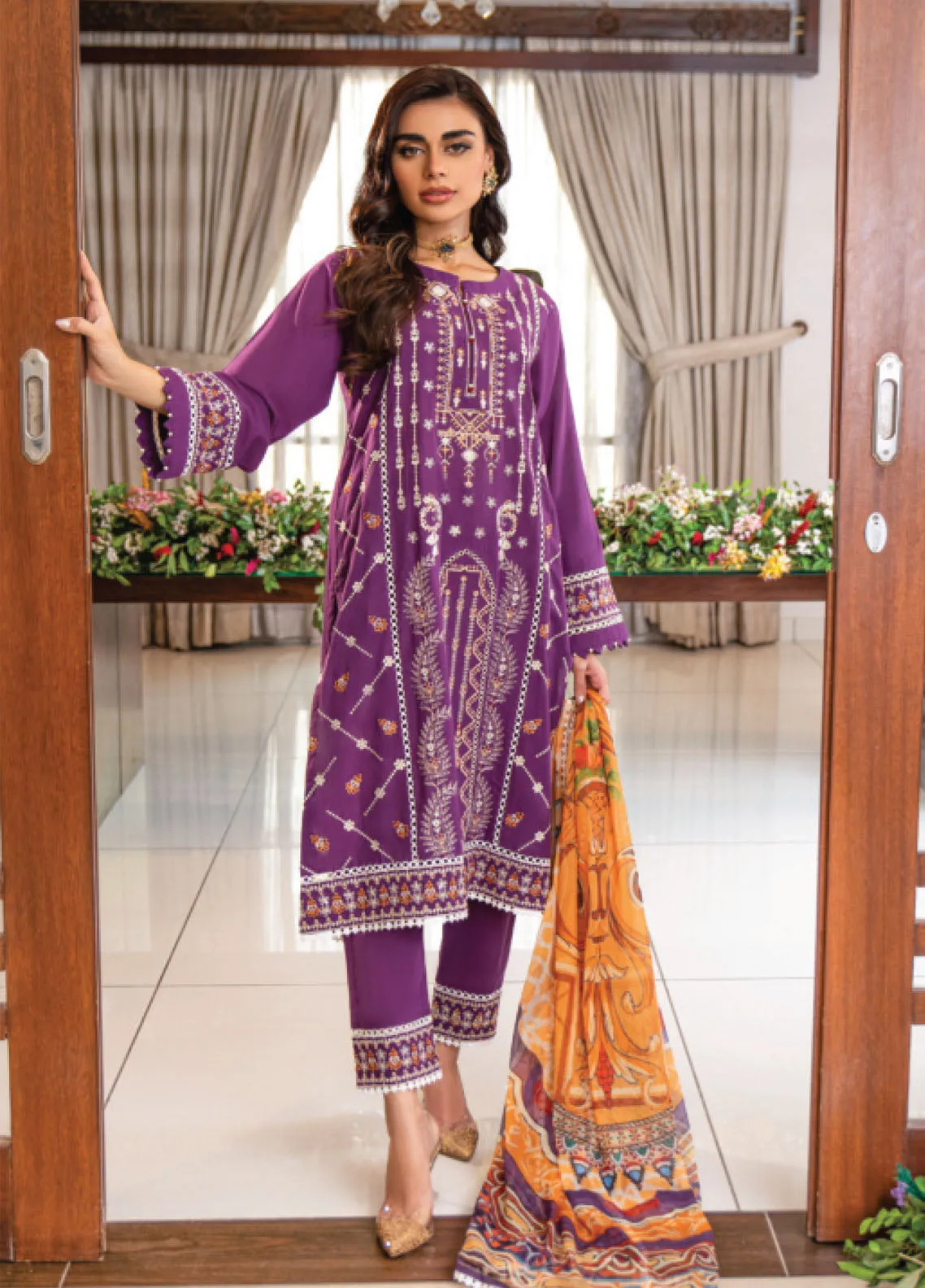 Dayaar-E-Khuwaab By Addee Luxury Chikankari Lawn 3 Piece Stitched Suit AD24DK LCL SM-17