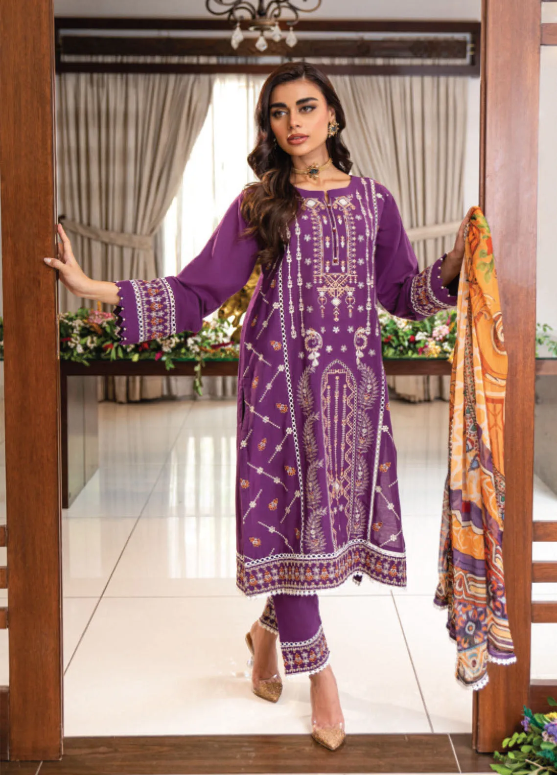 Dayaar-E-Khuwaab By Addee Luxury Chikankari Lawn 3 Piece Stitched Suit AD24DK LCL SM-17