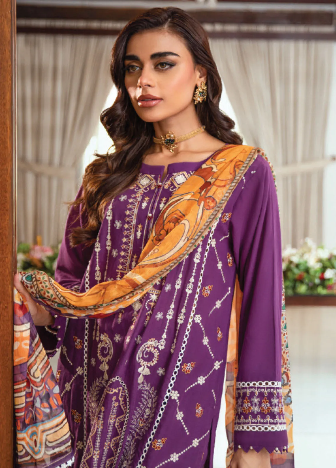 Dayaar-E-Khuwaab By Addee Luxury Chikankari Lawn 3 Piece Stitched Suit AD24DK LCL SM-17