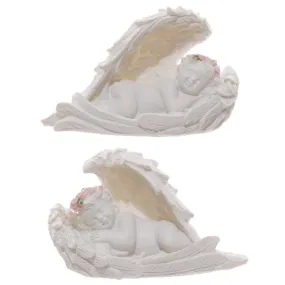 Decorative Rose Cherub Sleeping Figurine CHE91