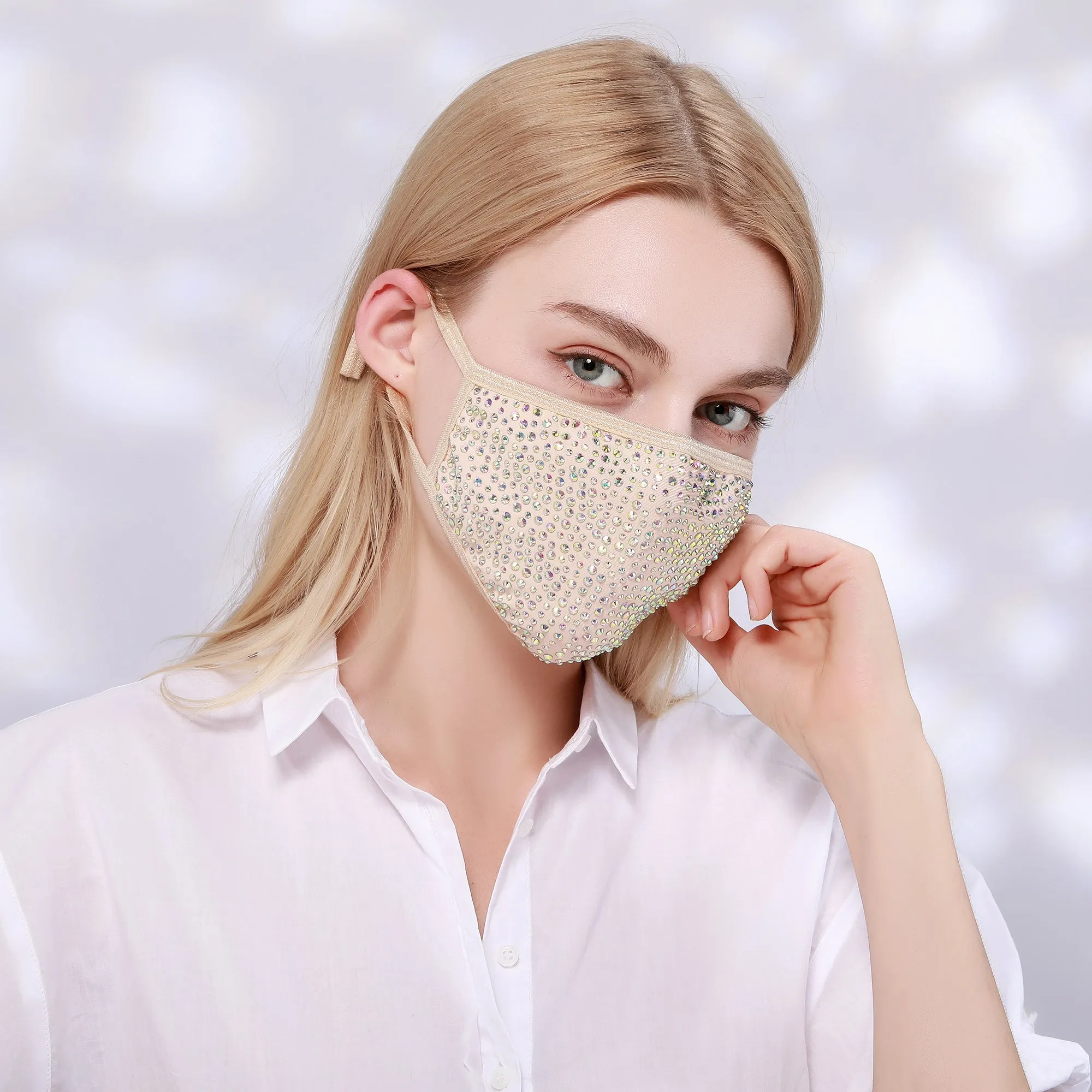 Destiny Crystal Face Mask - Nude