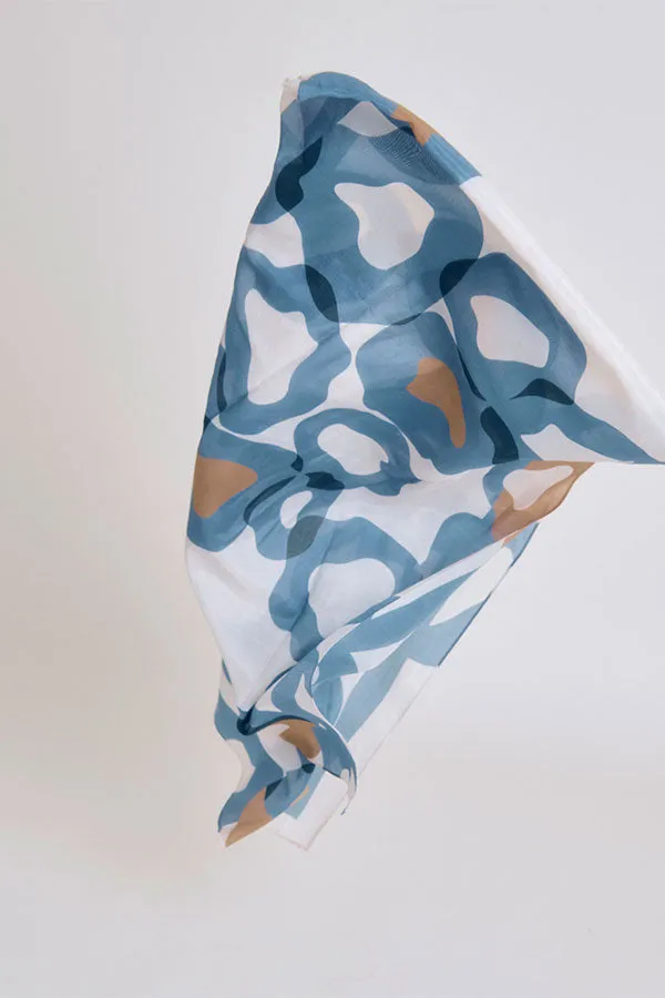 Devernois ETACHES PRINTED COTTON SILK SCARF