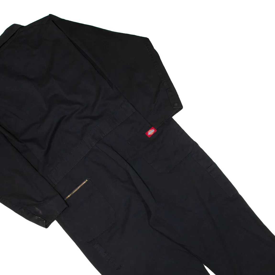 DICKIES Workwear Mens Boiler Suit Black Relaxed L W44 L21