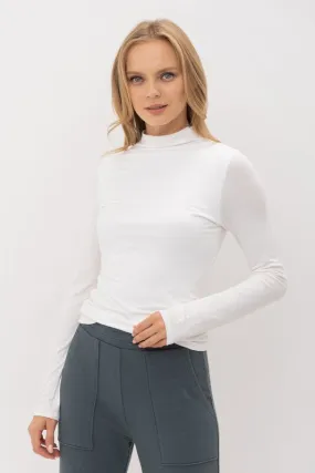 Double Layer Mock Neck Top