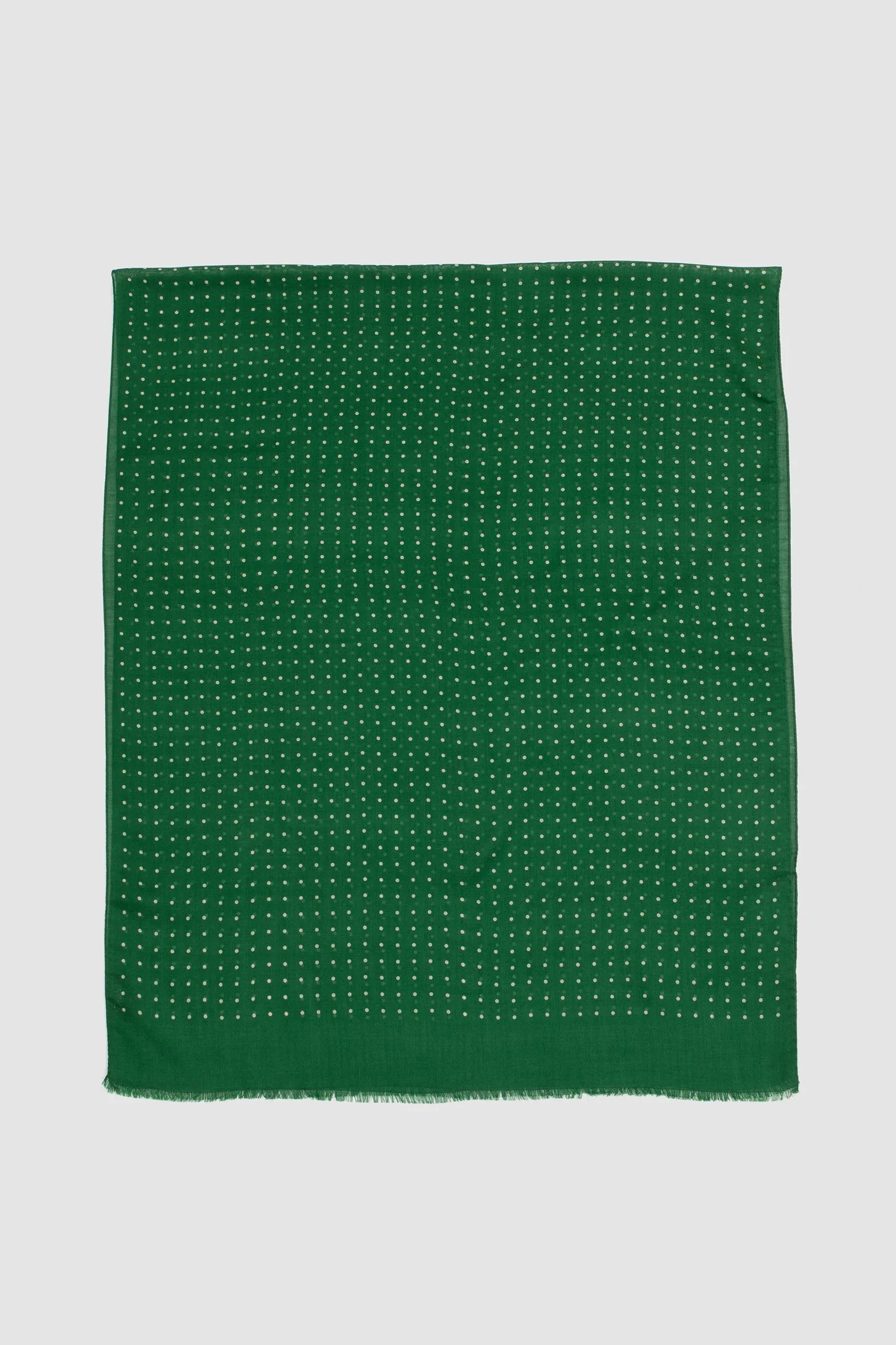 Drake's Polka Dot Tubular Scarff Green