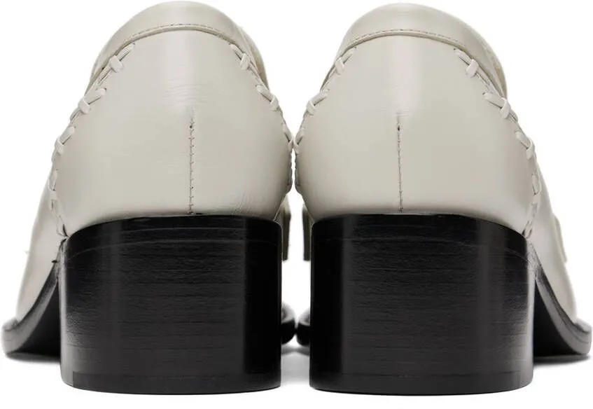 Dries Van Noten Off-White Loafer Heels