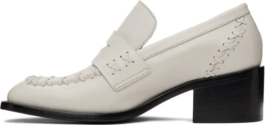 Dries Van Noten Off-White Loafer Heels