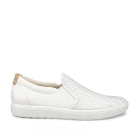 ECCO Women's Soft 7 Slip On in White