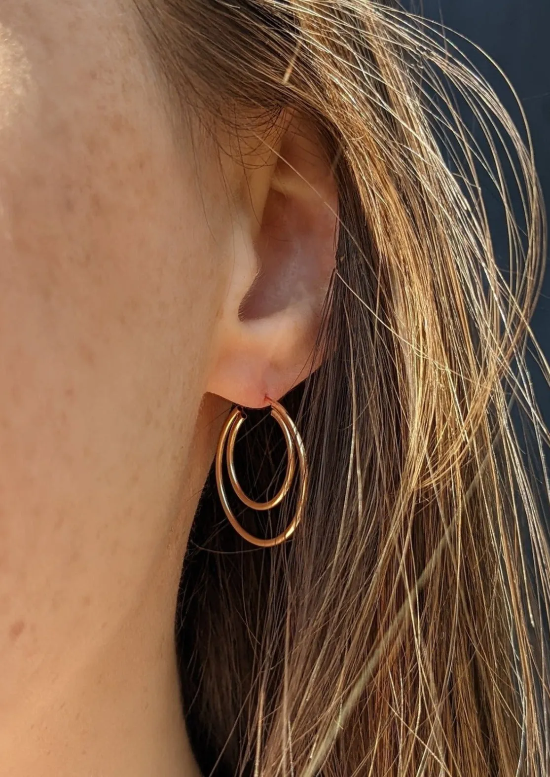 Emily Double Hoop Earrings by Layer the Love