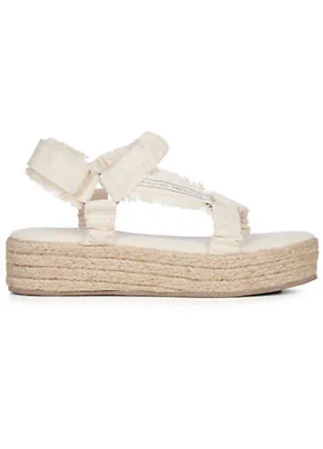 Evans Natural Espadrille Flatform Sandals by EMU Australia | Look Again