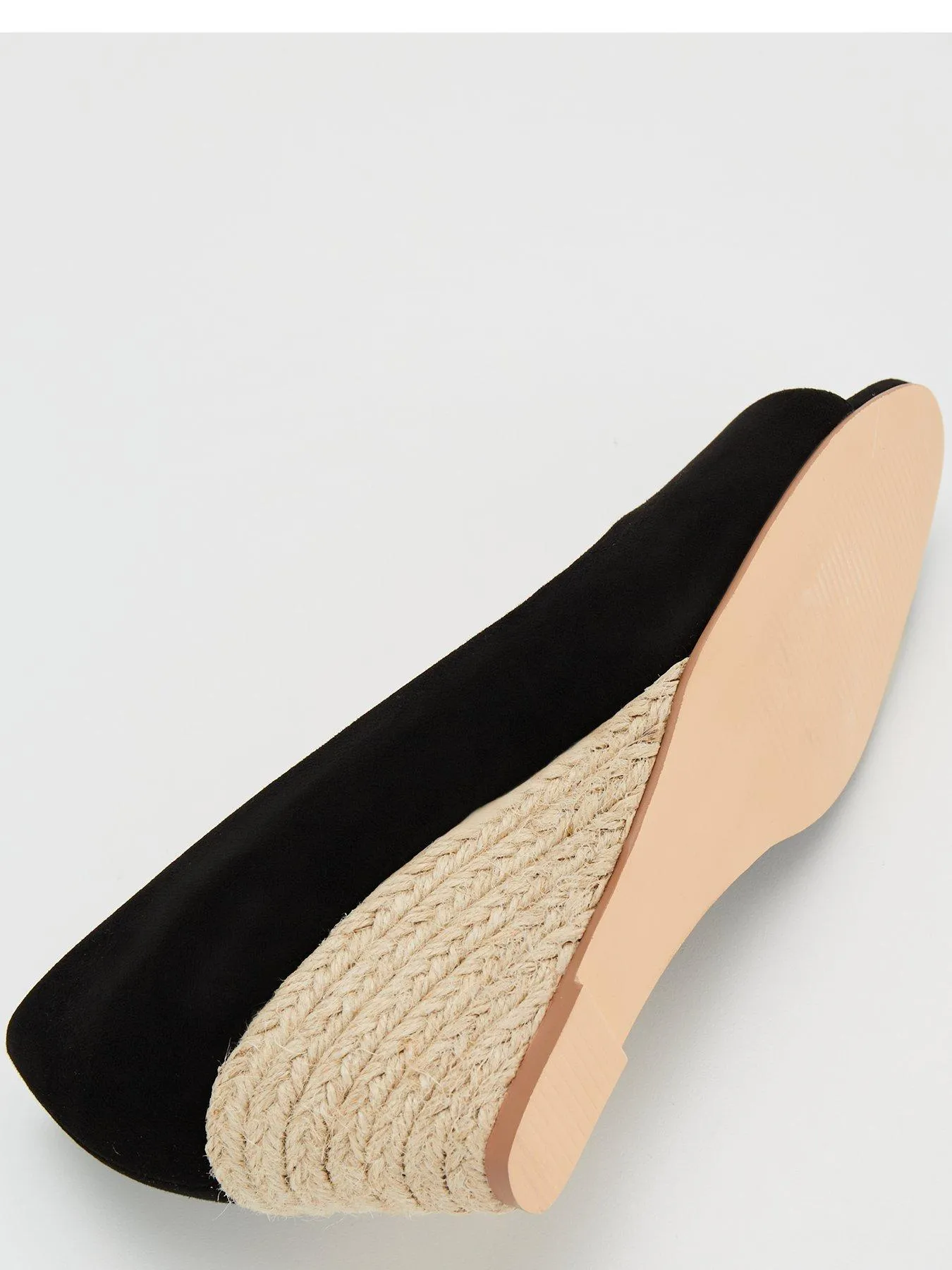 Everyday Wide Fit Peep Toe Wedge Shoe - Black