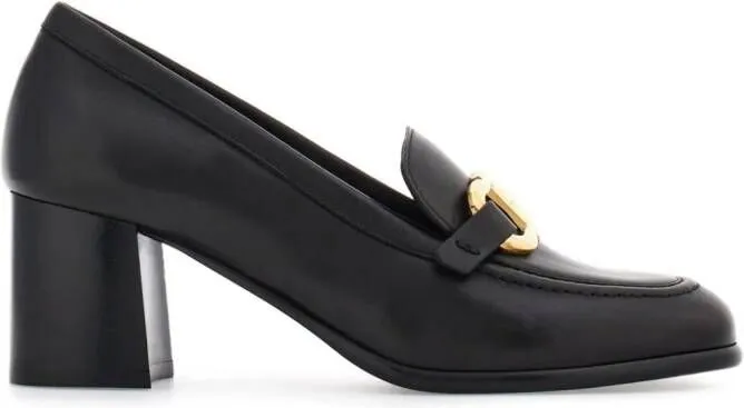 Ferragamo 60mm Gancini-ornament loafer pumps Black