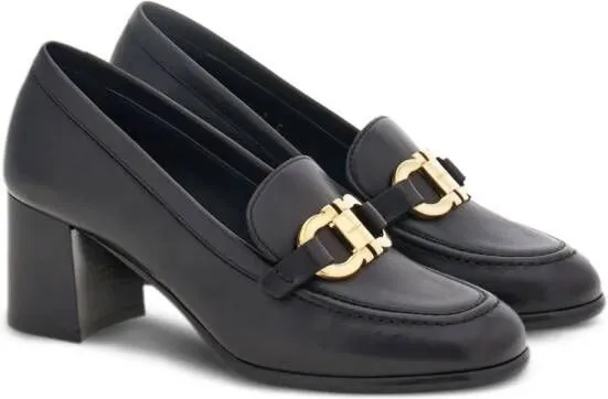 Ferragamo 60mm Gancini-ornament loafer pumps Black