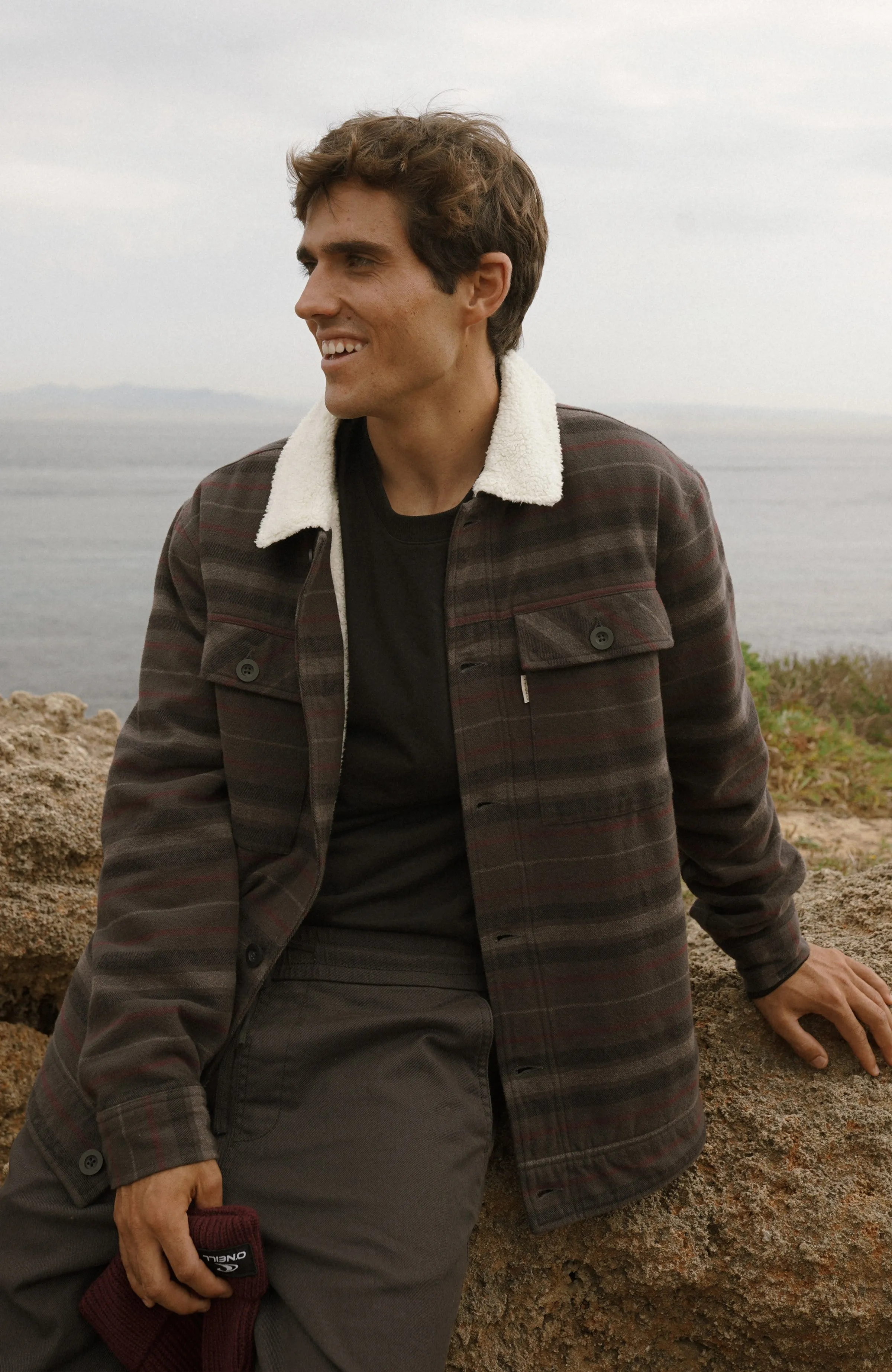 Fleece-Lined Jacket | Grey Crossover Stripe