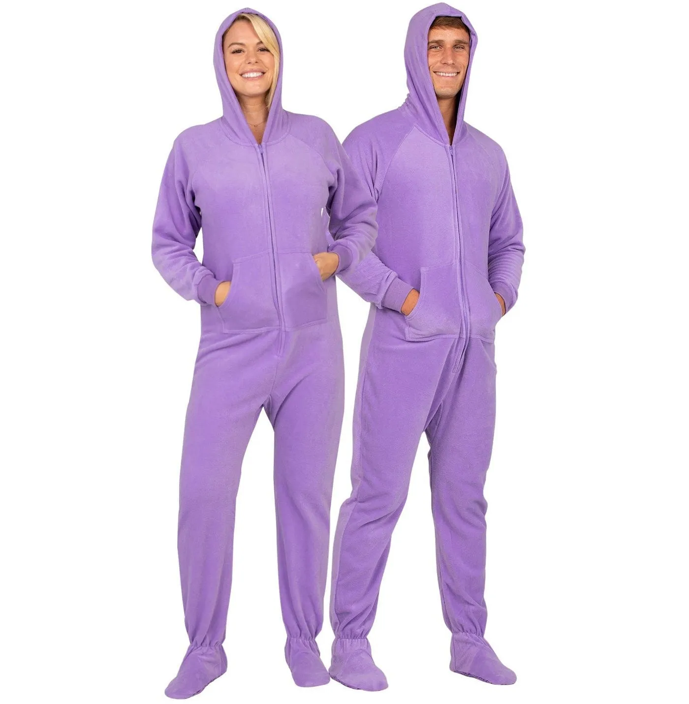 Footed Pajamas Co. Family Matching Purple Rain Hoodie Fleece Onesie*