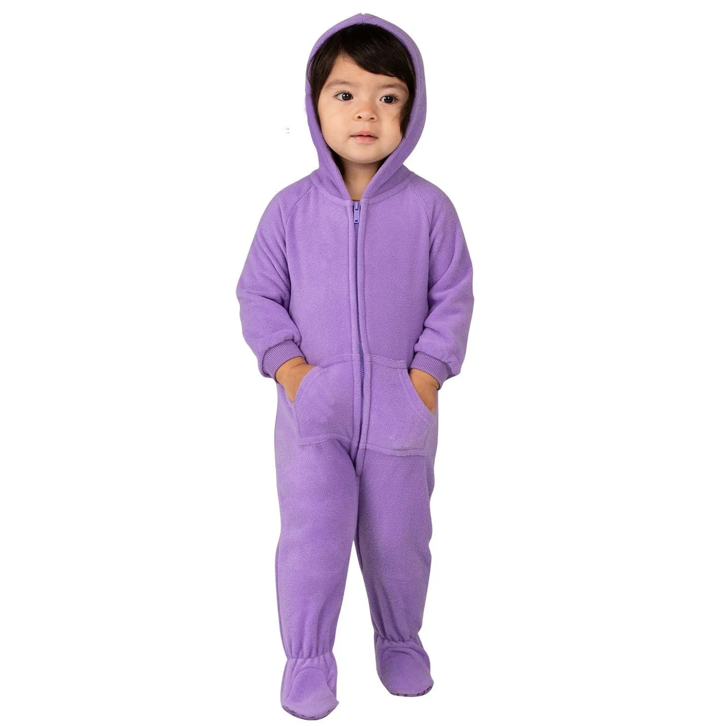 Footed Pajamas Co. Family Matching Purple Rain Hoodie Fleece Onesie*