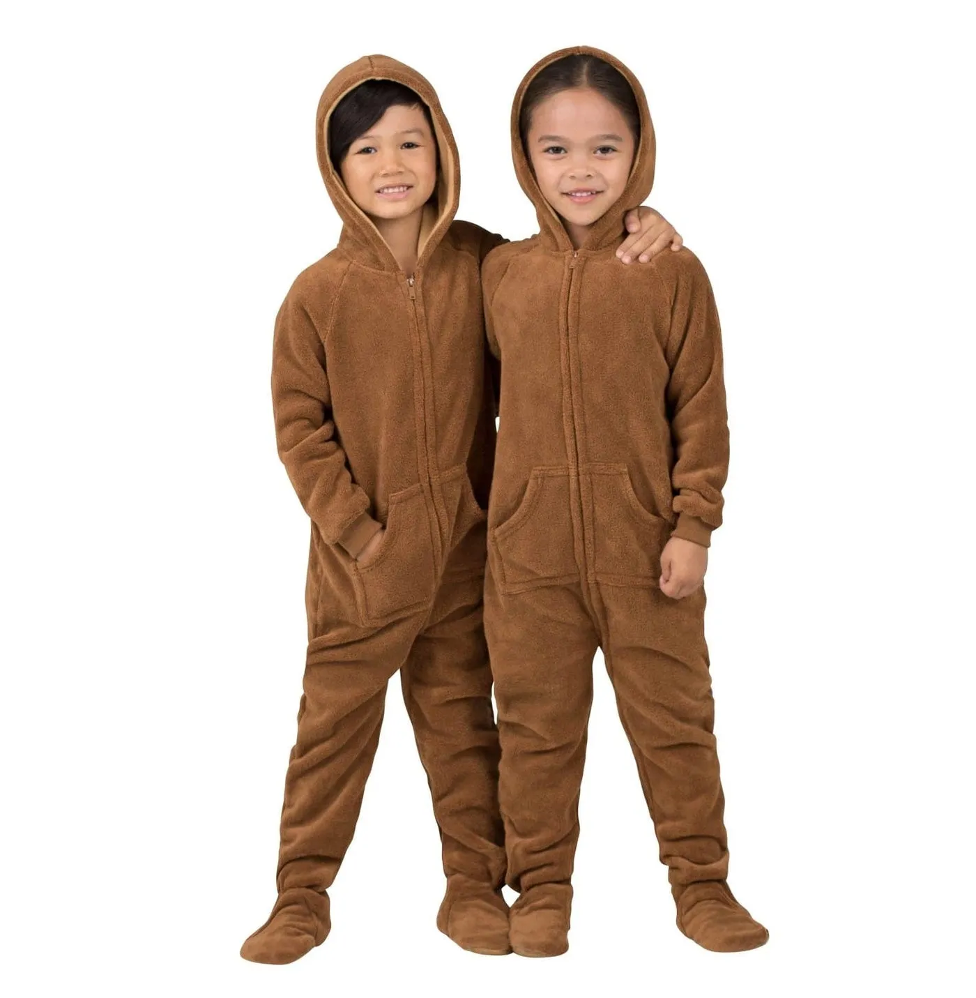 Footed Pajamas Co. Family Matching Teddy Bear Hoodie Chenille Onesie*