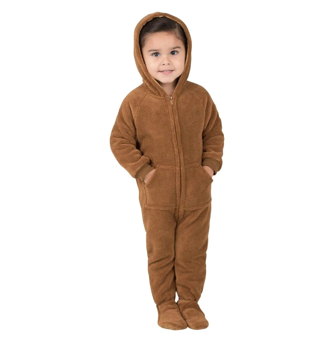 Footed Pajamas Co. Family Matching Teddy Bear Hoodie Chenille Onesie*