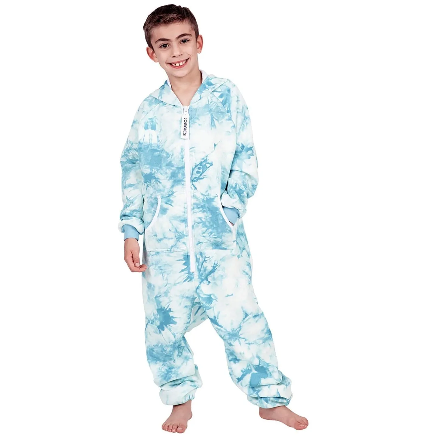 Footed Pajamas Co. Family Matching Tie Dye Blue Hoodie Onepiece Onesie*