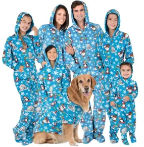 Footed Pajamas Co. Family Matching Winter Wonderland Hoodie Fleece Onesie*