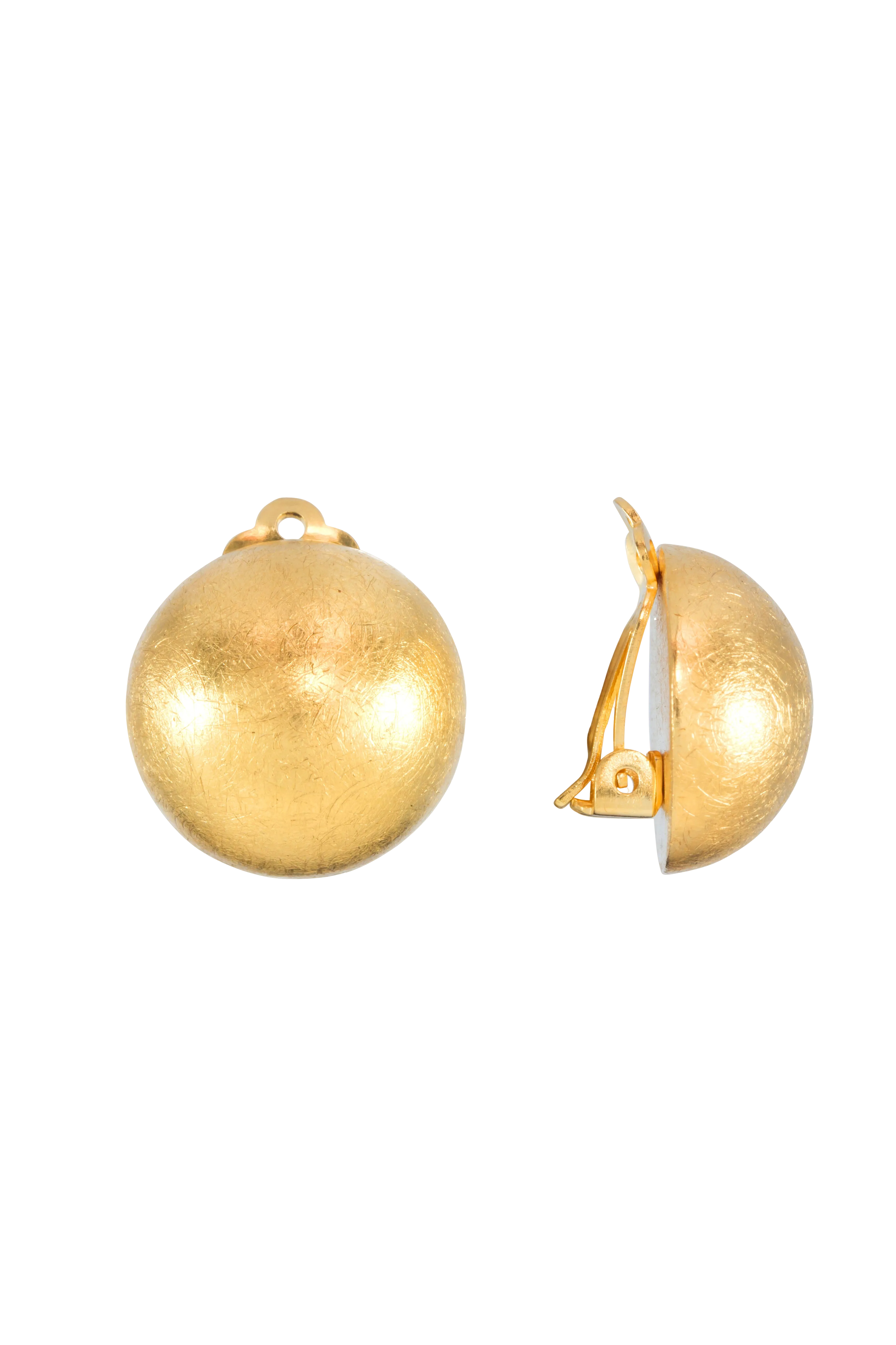 FROSTED GLOBE EARRINGS GOLD