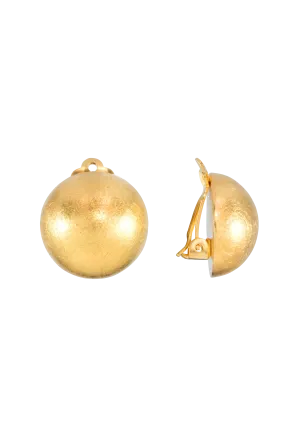 FROSTED GLOBE EARRINGS GOLD